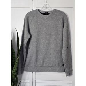 Hugo Boss Sweater Mens Adult Medium Distressed Gray Casual Preppy Casual Slim
